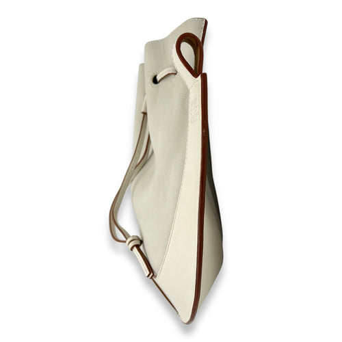Loewe Horseshoe Crossbody Bag White in Calfskin, Gold hardware_3