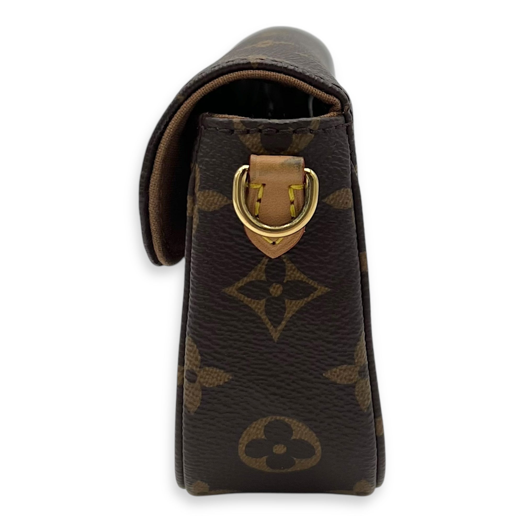 Louis Vuitton Ivy Crossbody Bag Brown in Monogram Coated Canvas, Gold hardware_3