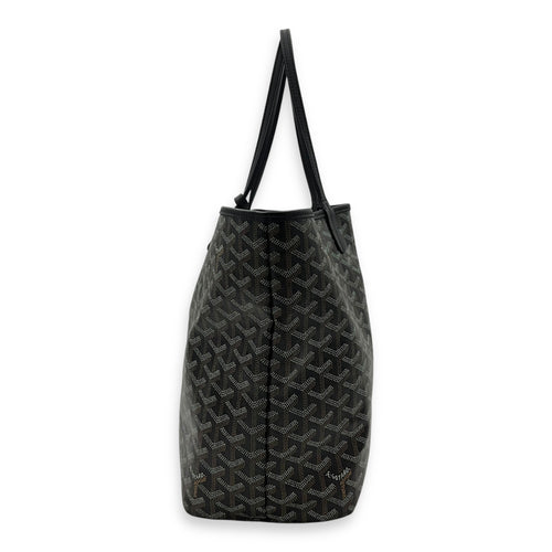 Goyard Saint Louis Tote Bag PM Black in Coated Canvas, Silver hardware_3