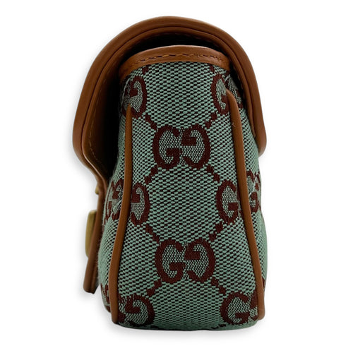 Gucci GG Marmont Crossbody Bag Super Mini Blue in Denim, Gold hardware_3