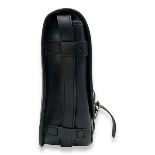 Goyard Belvedere Messenger MM Black in Coated Canvas, Silver hardware_3
