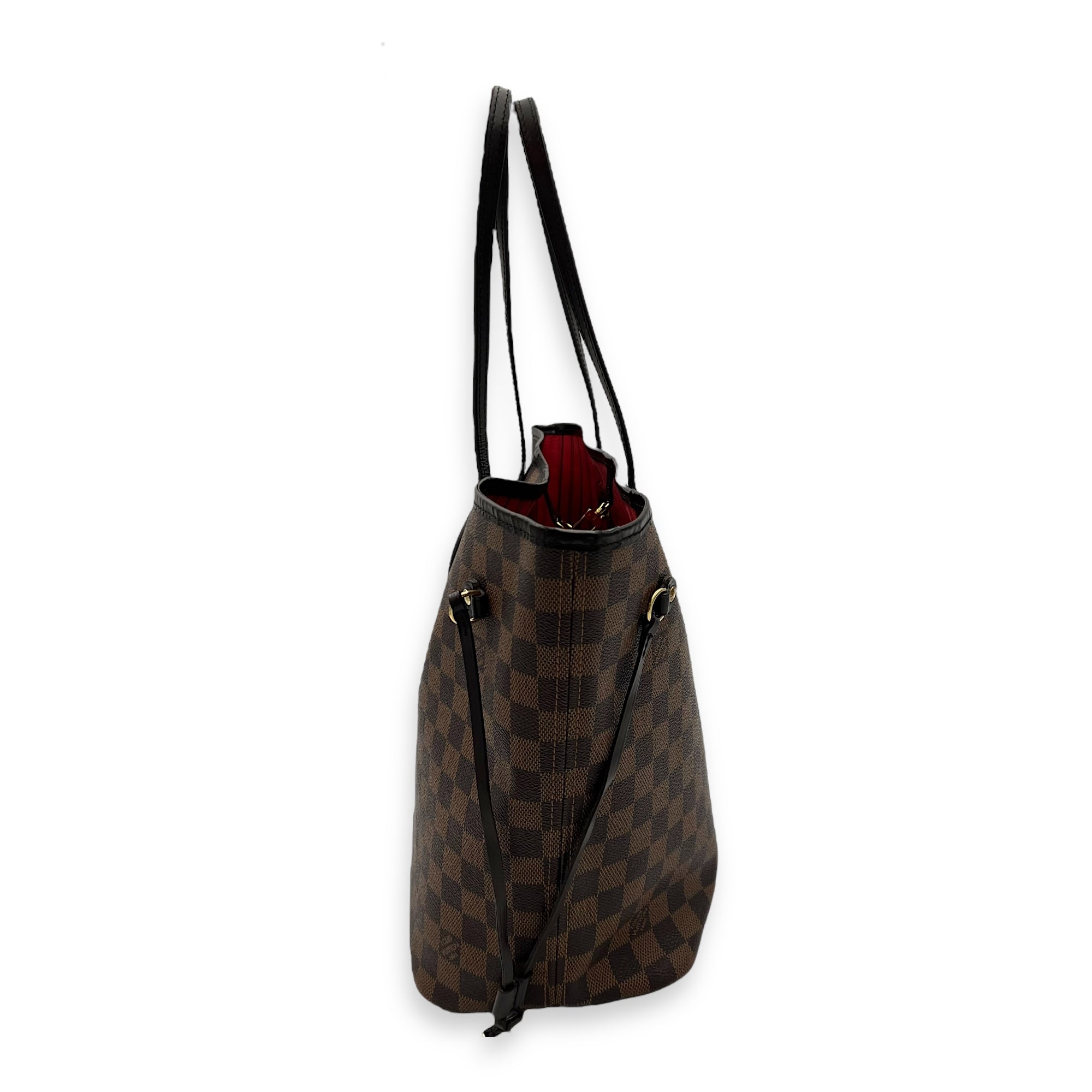 Louis Vuitton Neverfull MM Brown Tote Bag in Monogram Coated Canvas, Gold hardware_3