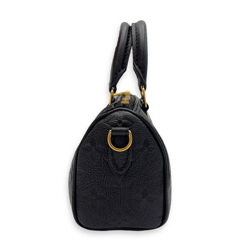 Louis Vuitton Speedy Nano Black Top Handle Bag in Monogram Empreinte Leather, Gold hardware_3