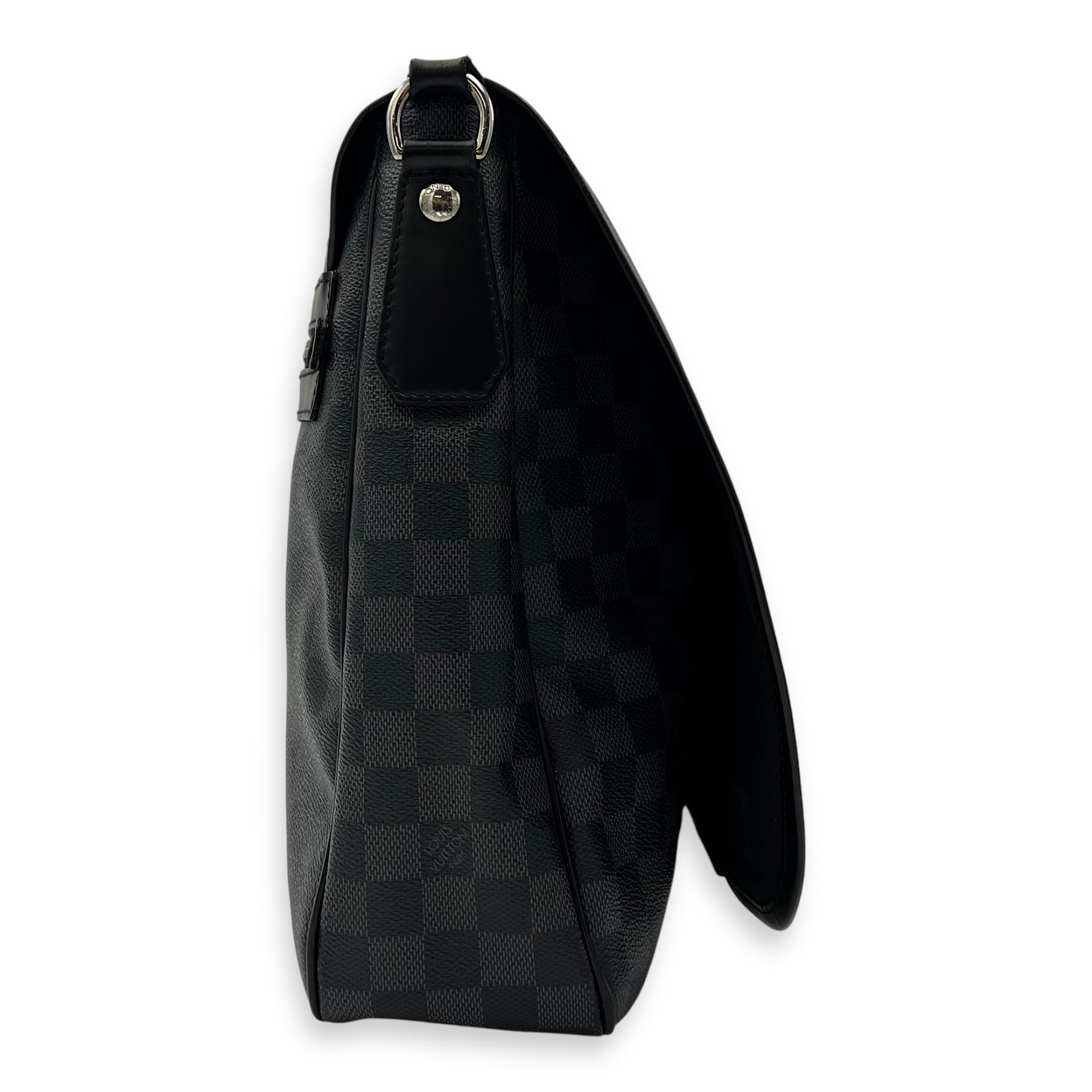 Louis Vuitton Daniel Messenger Graphite in Coated Canvas, Silver hardware_3