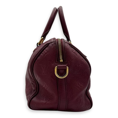 Louis Vuitton Speedy Bandouliere Top Handle Bag 25 Red in Empreinte Leather, Gold hardware_3