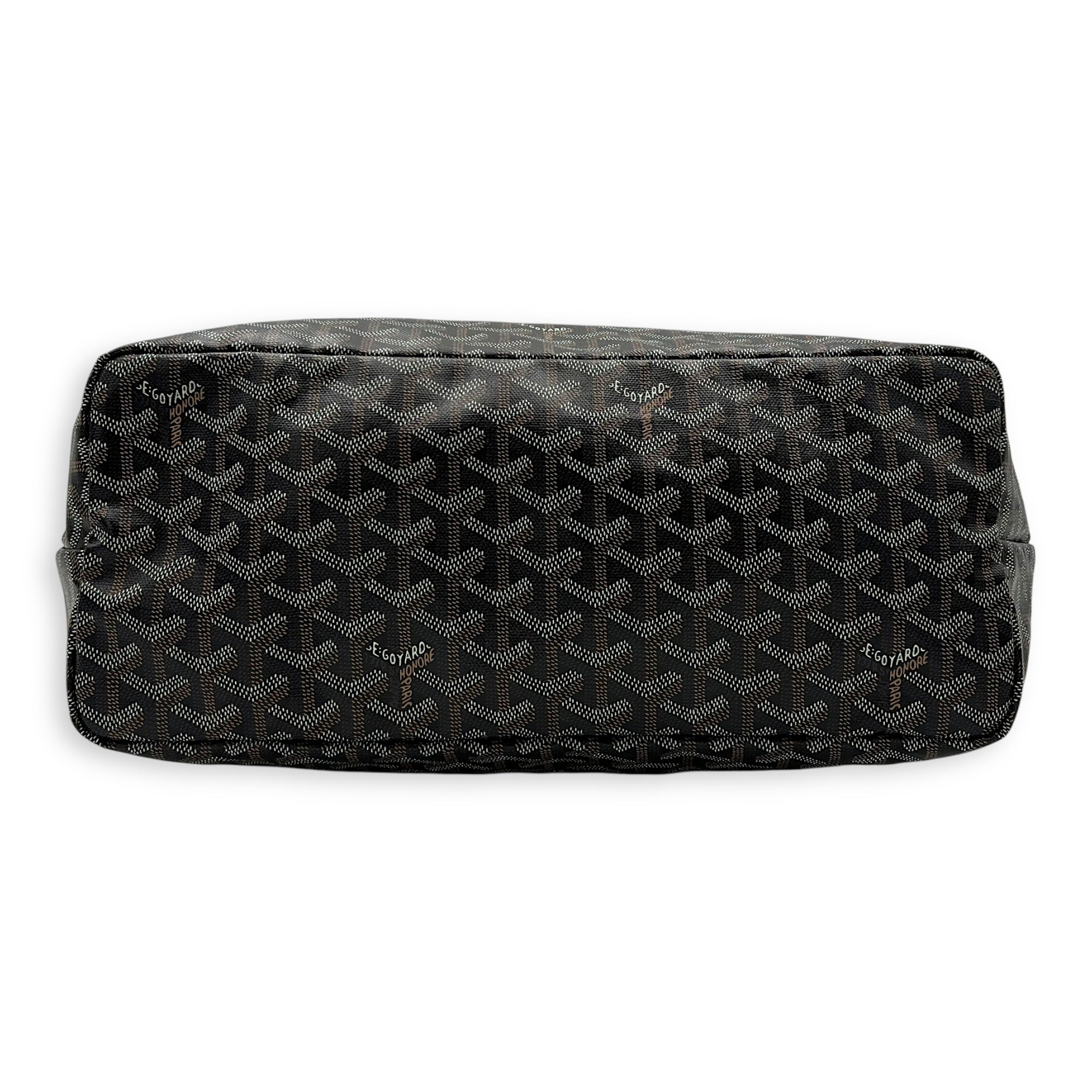 Goyard Saint Louis Tote Bag PM Black in Coated Canvas, Silver hardware_5