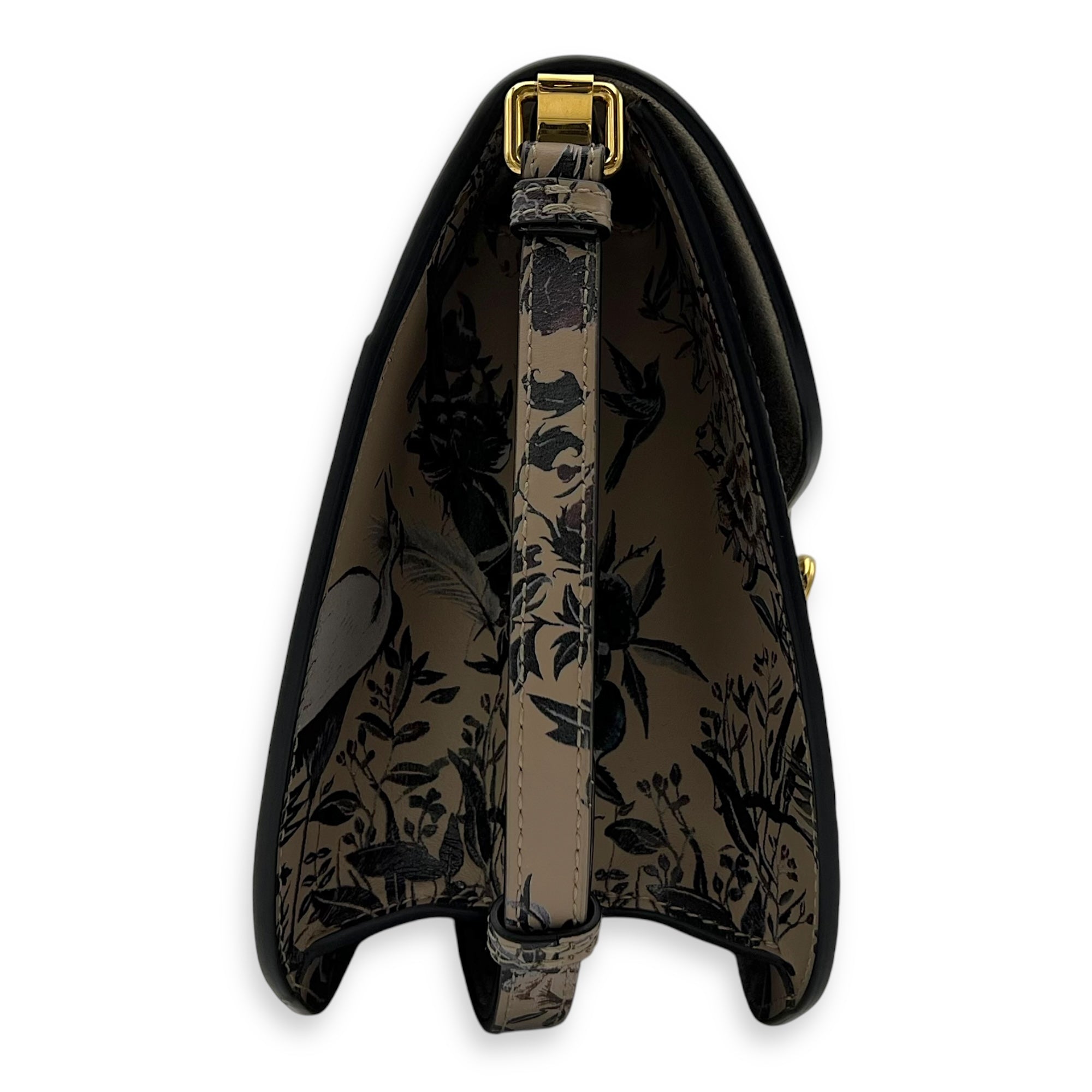 Christian Dior Jardin d’Hiver Bobby Frame Medium Beige Shoulder Bag in Calfskin, Gold hardware_3