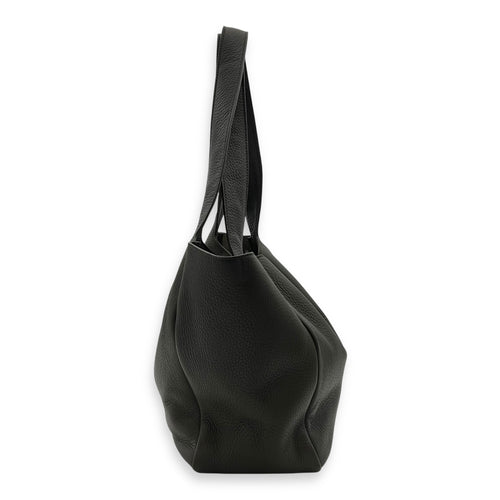 Saint Laurent LE 5 À 7 BEA Tote Bag Green in Calfskin, Silver hardware_3