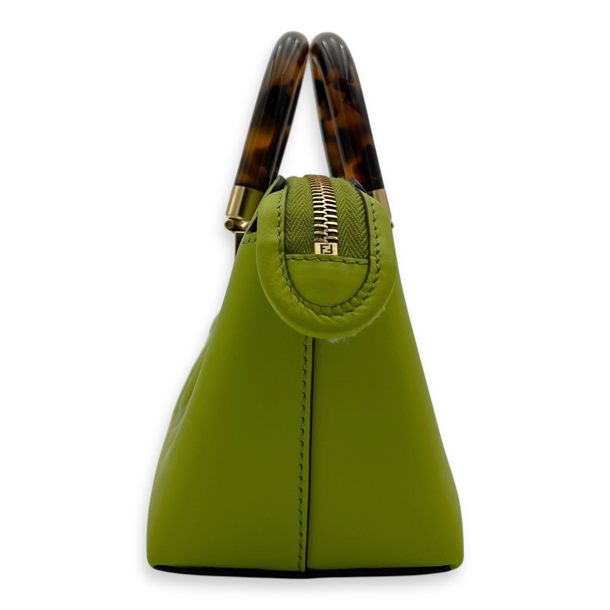 Fendi By The Way Mini Wasabi Green Top Handle Bag in Calfskin, Gold hardware_3