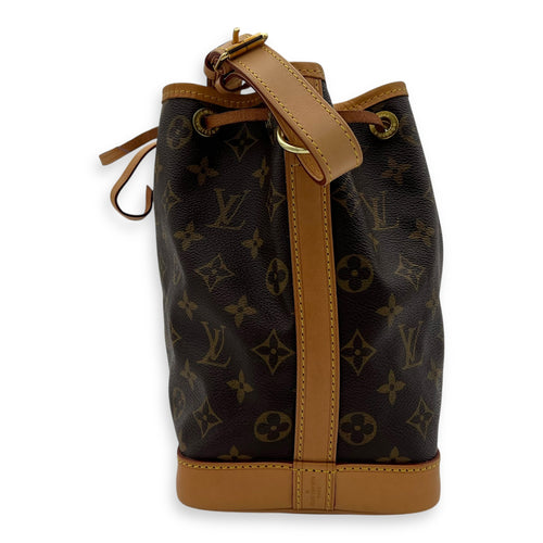 Louis Vuitton Noe Bucket Bag Petite Brown in Monogram Coated Canvas, Gold hardware_3