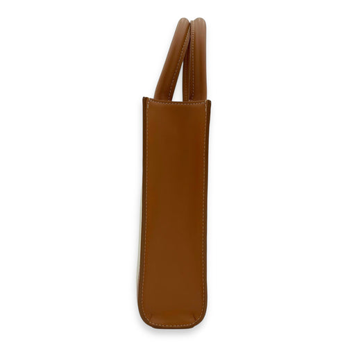 Celine Cabas Top Handle Bag Small Beige in Canvas, Gold hardware_3