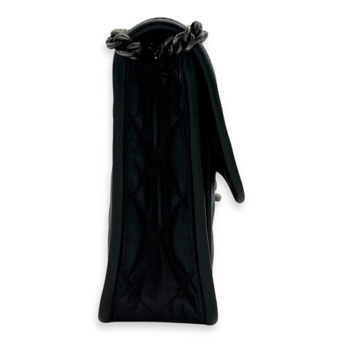 Chanel French Riviera Black Shoulder Bag in Calfskin, Gunmetal hardware_3