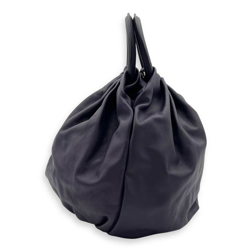 Loewe Bounce  Top Handle Bag Purple in Calfskin, Silver hardware_3