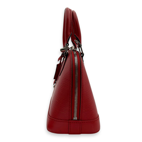 Louis Vuitton Alma Top Handle Bag BB Red in Epi Leather, Silver hardware_3