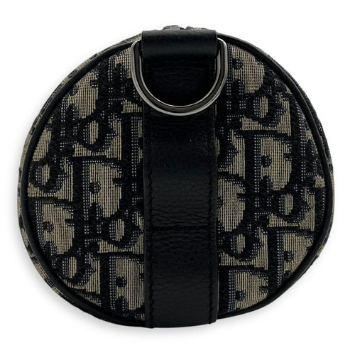 Christian Dior Roller Crossbody Bag Blue in Jacquard, Silver hardware_3