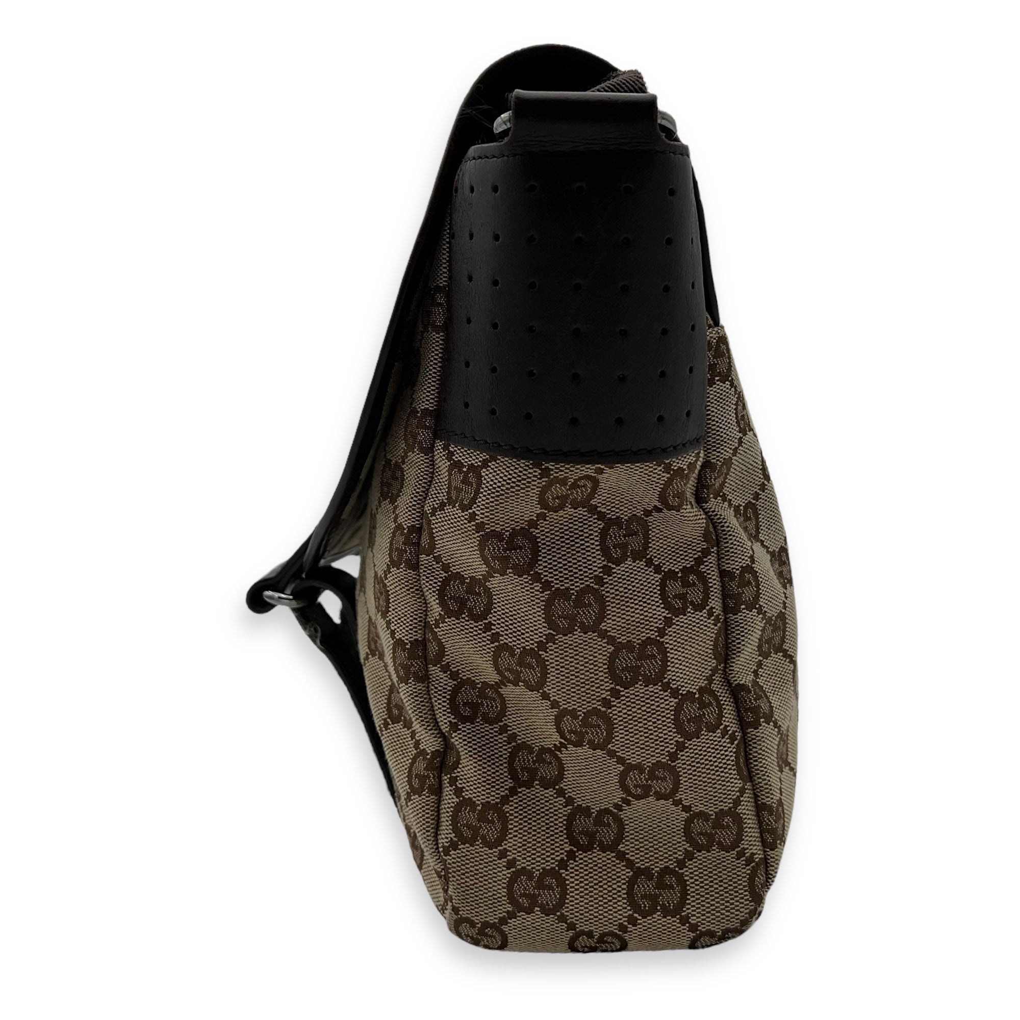 Gucci GG Messenger Brown in Jacquard, Silver hardware_3