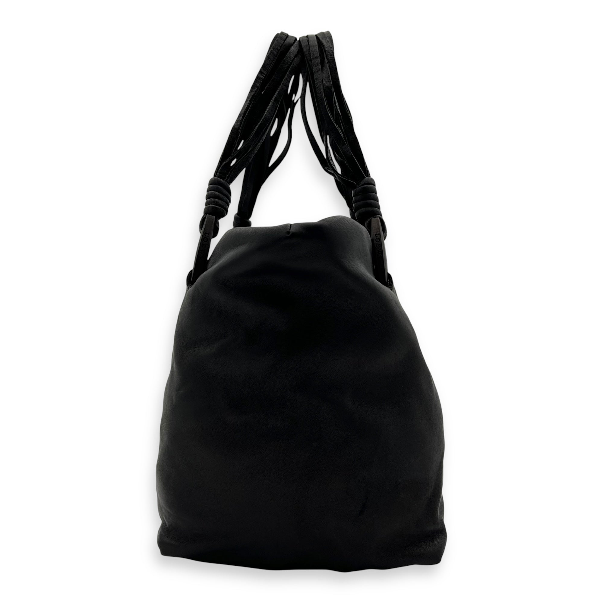 Loewe Vintage Top Handle Bag Black in Lambskin, Silver hardware_3