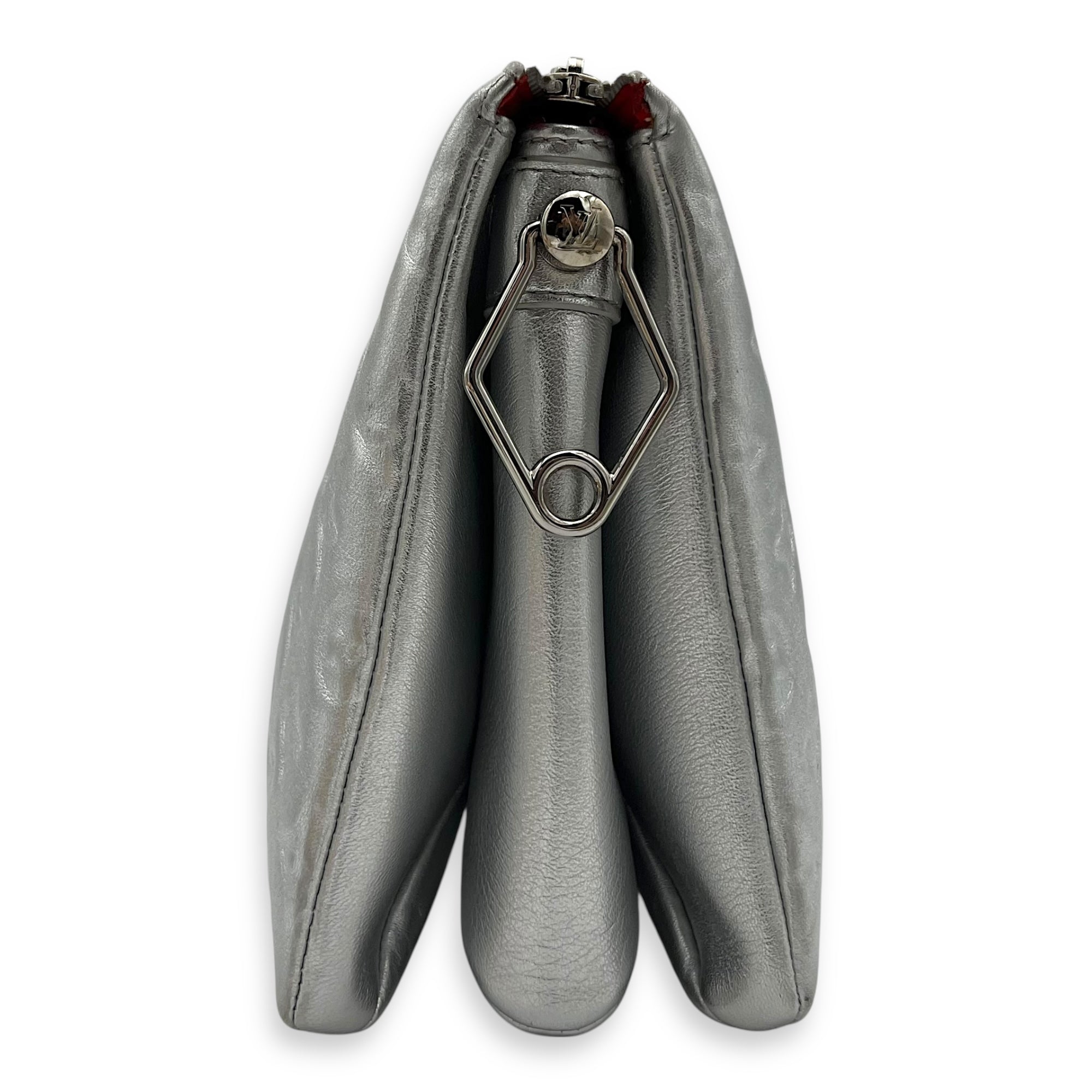 Louis Vuitton Coussin Shoulder Bag Silver in Lambskin, Silver hardware_3