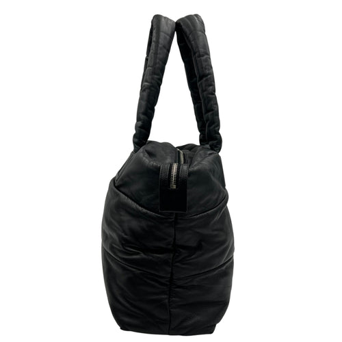 Chanel Coco Cocoon Shoulder Bag Black in Calfskin, Silver hardware_7
