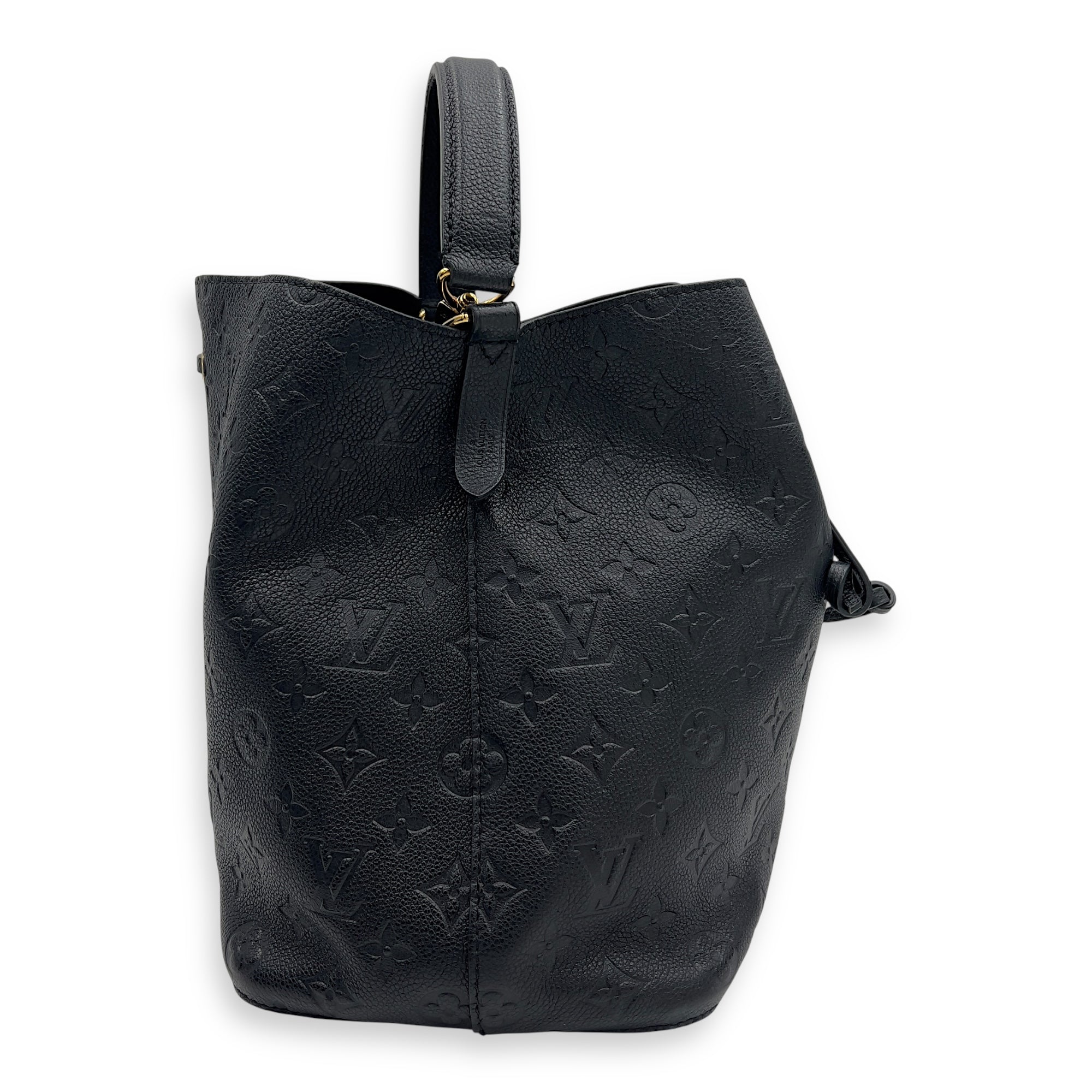 Louis Vuitton NeoNoe Bucket Bag MM Black in Empreinte Leather, Gold hardware_3