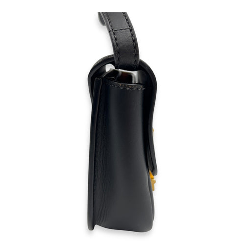 Saint Laurent Kaia Crossbody Bag Black in Calfskin, Gold hardware_5