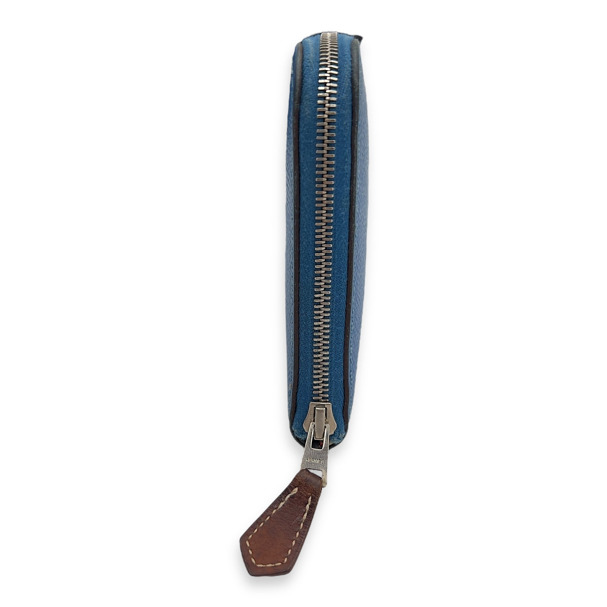 Hermès Silk In Blue in Epsom, Palladium hardware_5