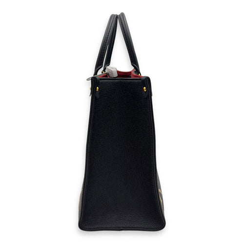 Louis Vuitton OnTheGo MM Black Top Handle Bag in Empreinte Leather, Gold hardware_5