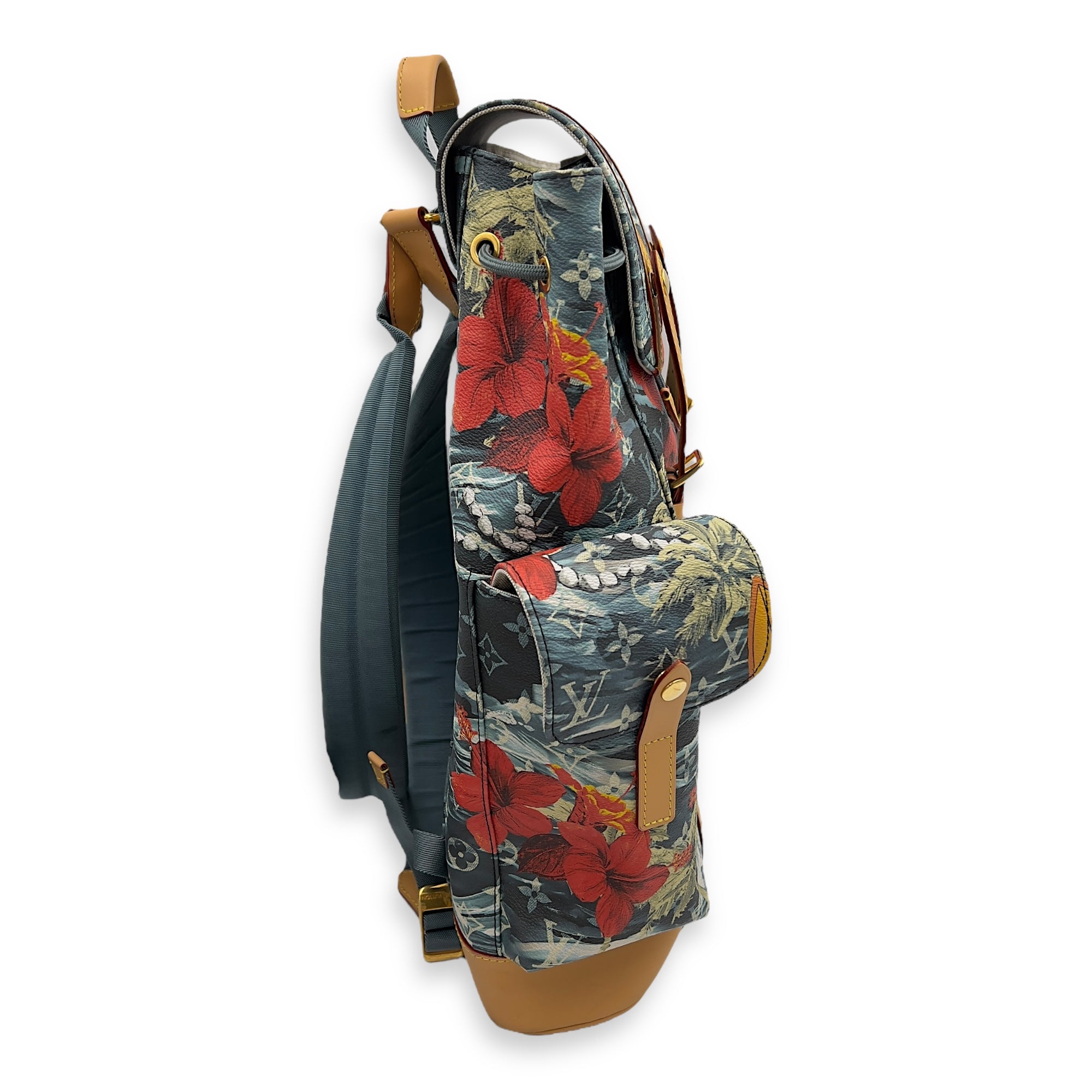 Louis Vuitton Surfing Christopher Backpack Multi-colour in Coated Canvas, Gold hardware_3