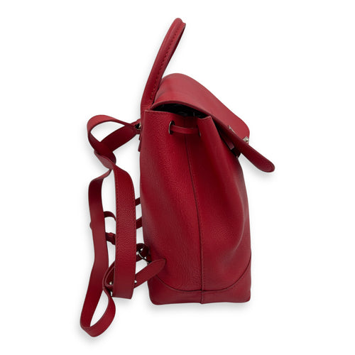 Louis Vuitton Lock Me Backpack Red in Taurillon Leather, Silver hardware_5