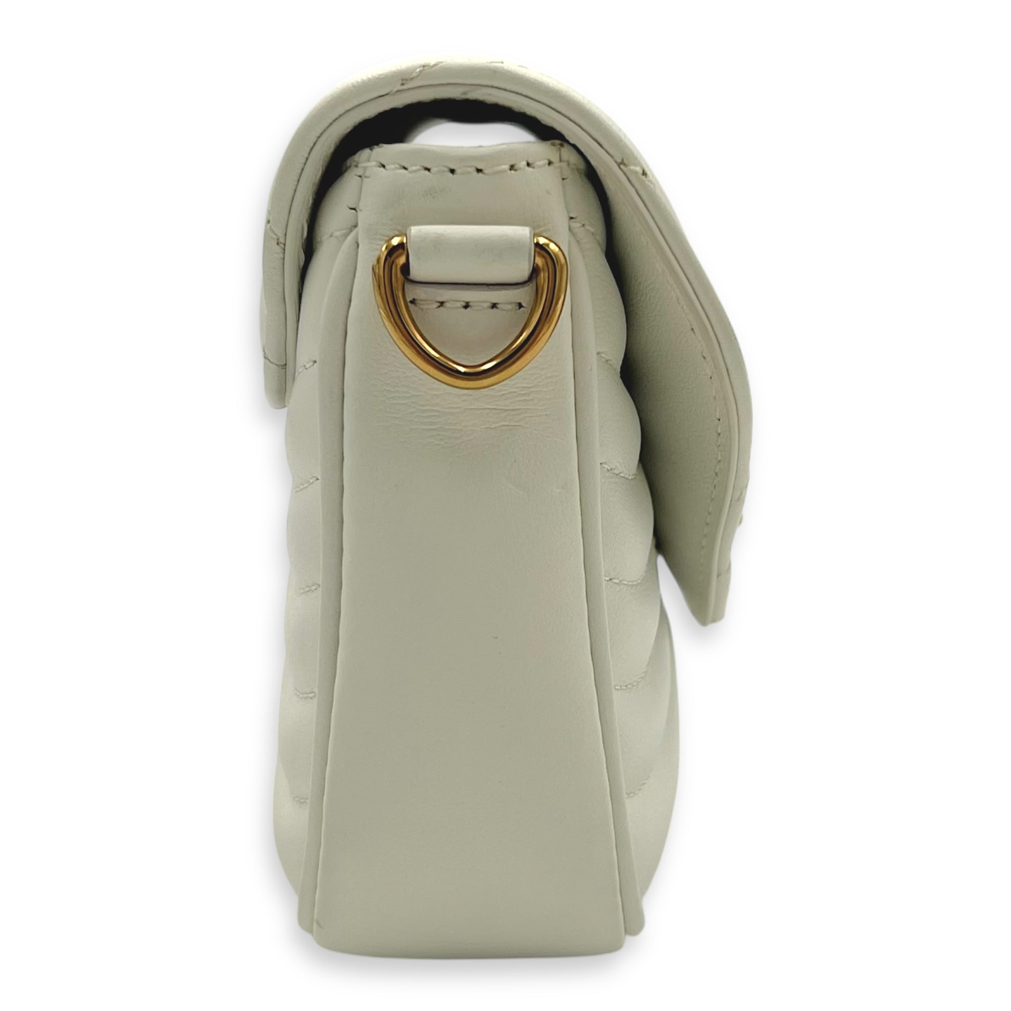Louis Vuitton New Wave Crossbody Bag White in Calfskin, Gold hardware_3