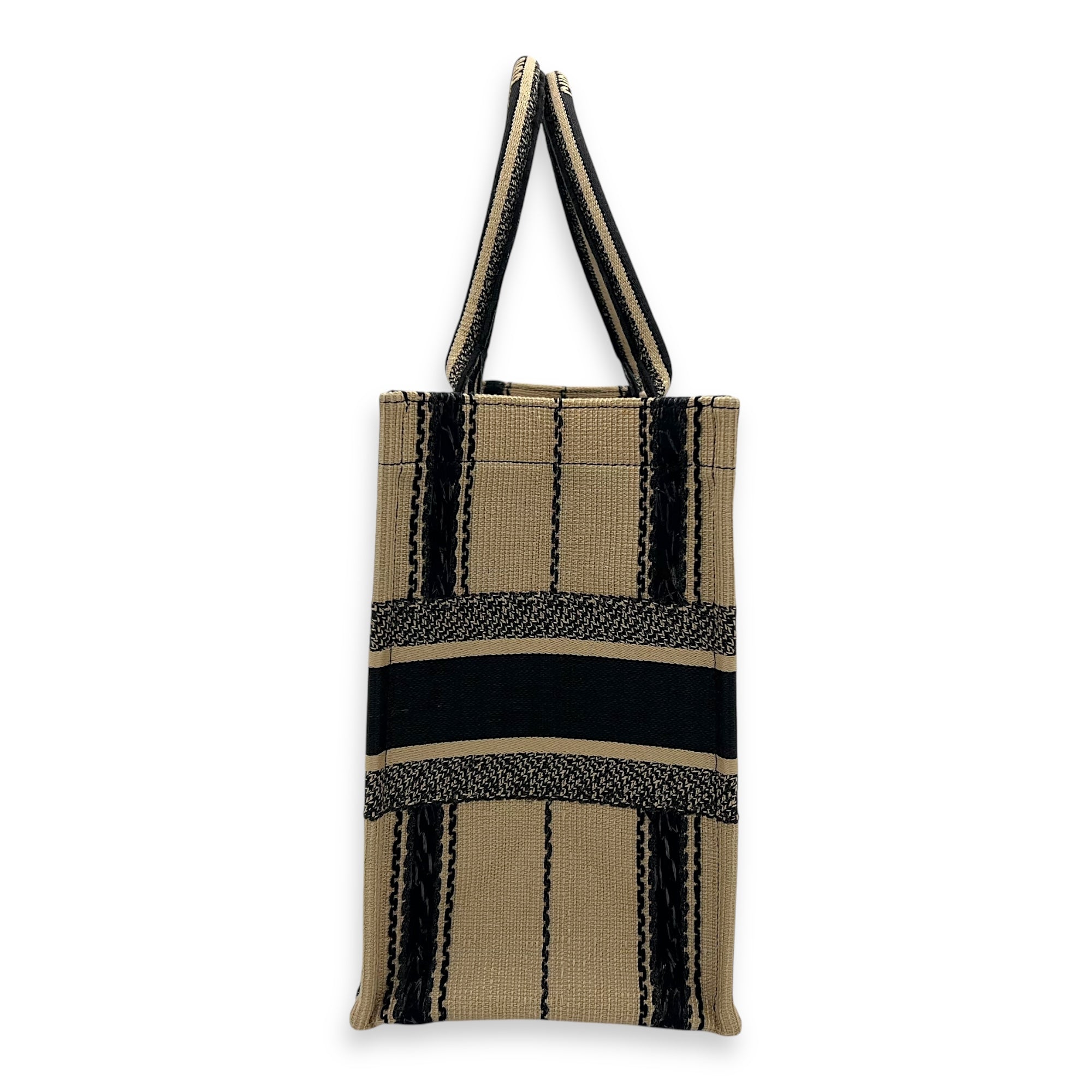 Dior Book Tote Top Handle Bag Medium Brown in Canvas_3