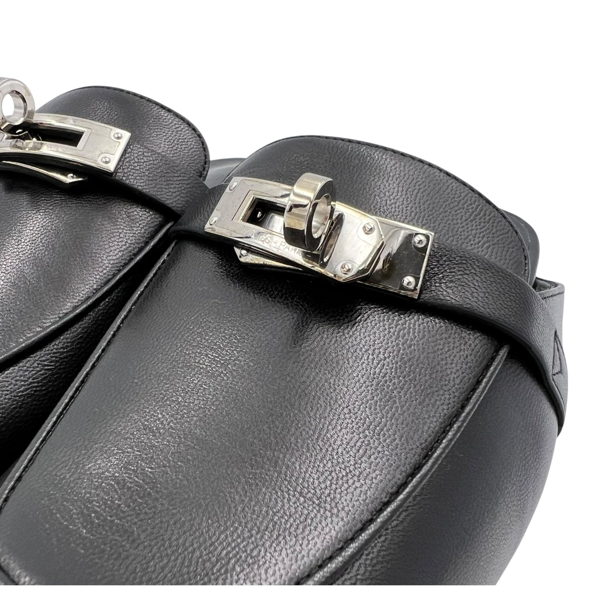 Hermès Oz Mule 36 Black Shoes in, Palladium hardware_3