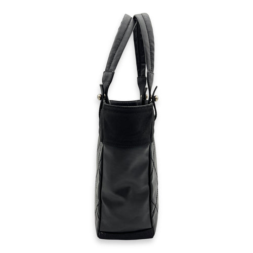 Chanel Paris Biarritz Shoulder Bag Black in Coated Canvas, Silver hardware_4