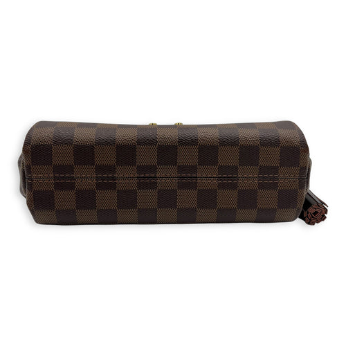 Louis Vuitton Croisette Top Handle Bag Brown in Coated Canvas, Gold hardware_5