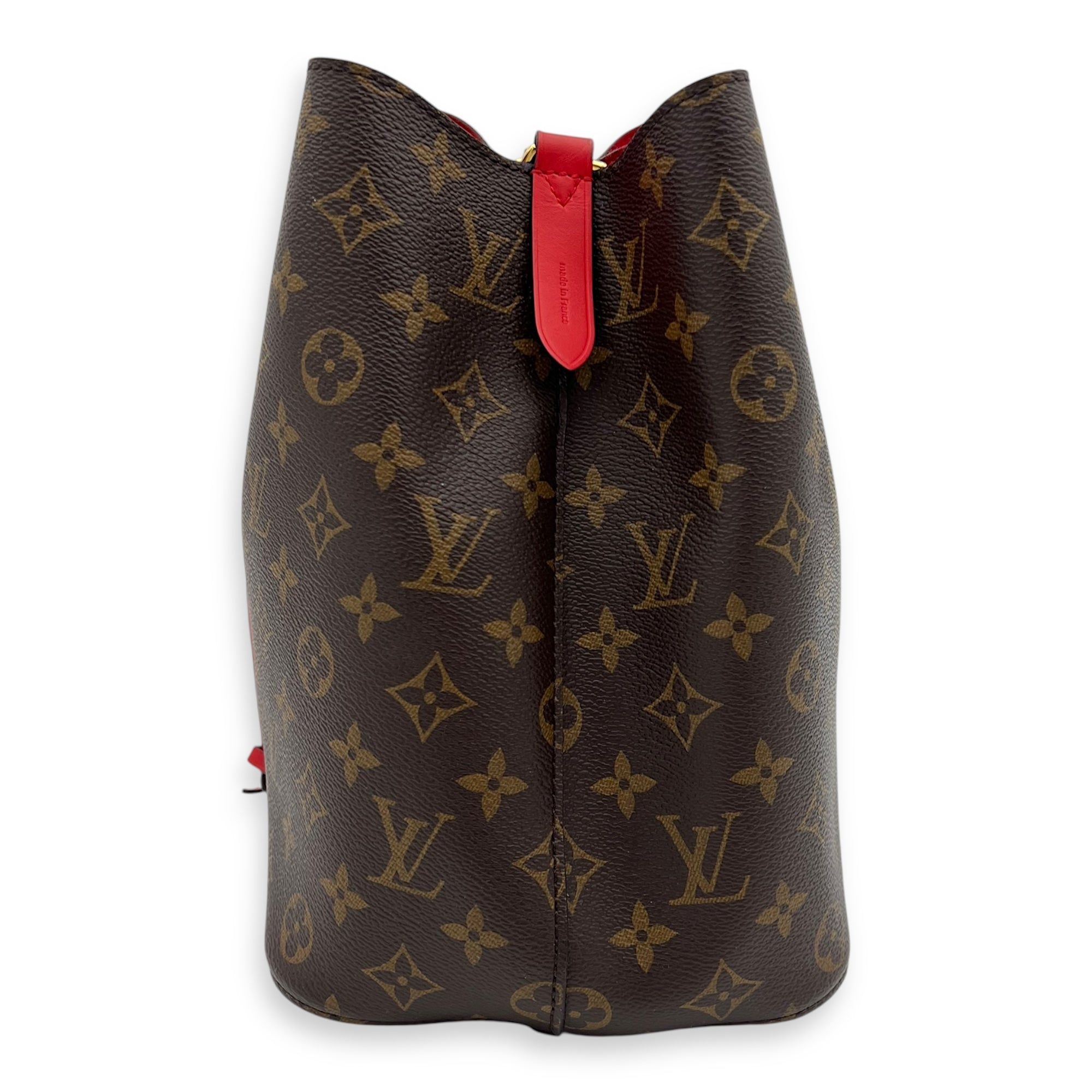 Louis Vuitton NeoNoe Crossbody Bag Brown in Monogram Coated Canvas, Gold hardware_11