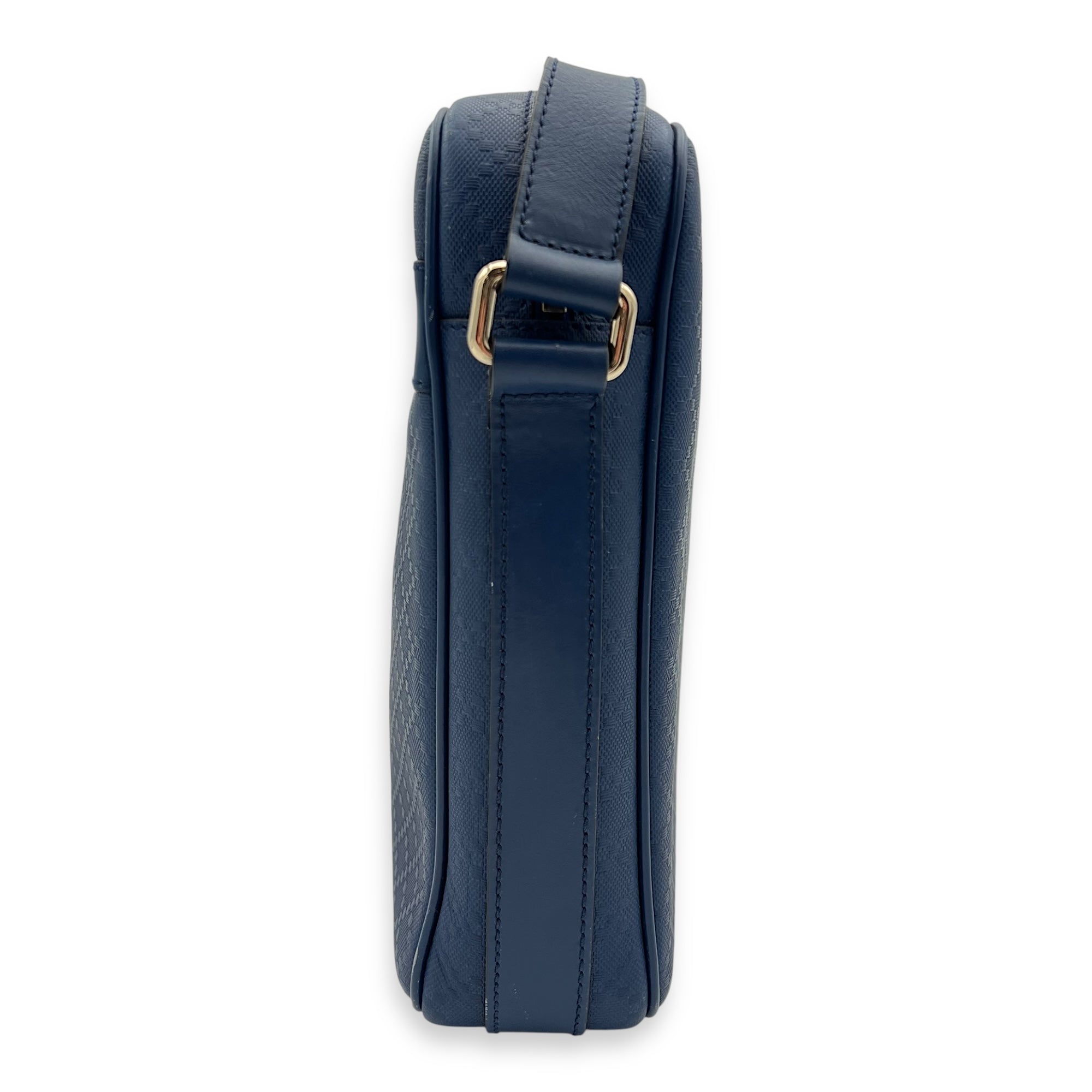 Gucci diamante Messenger Blue in Calfskin, Silver hardware_13