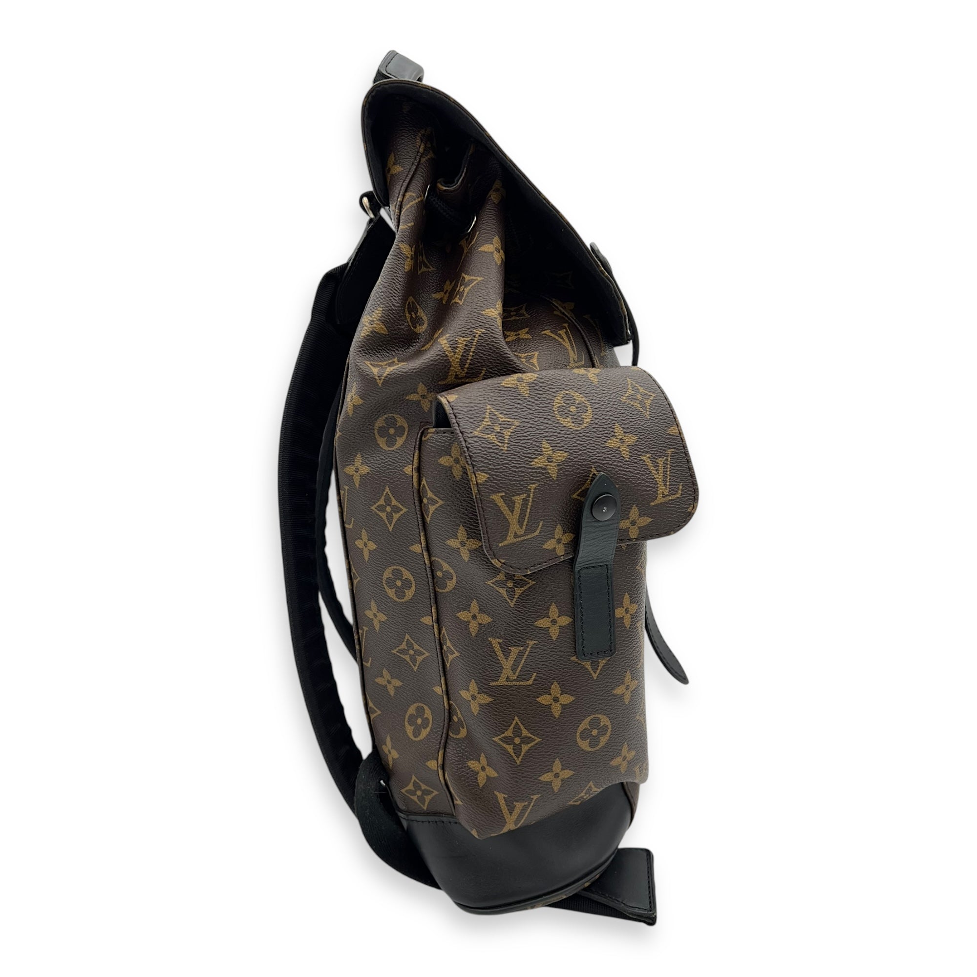 Louis Vuitton Christopher Backpack Brown in Monogram Coated Canvas, Gold hardware_7