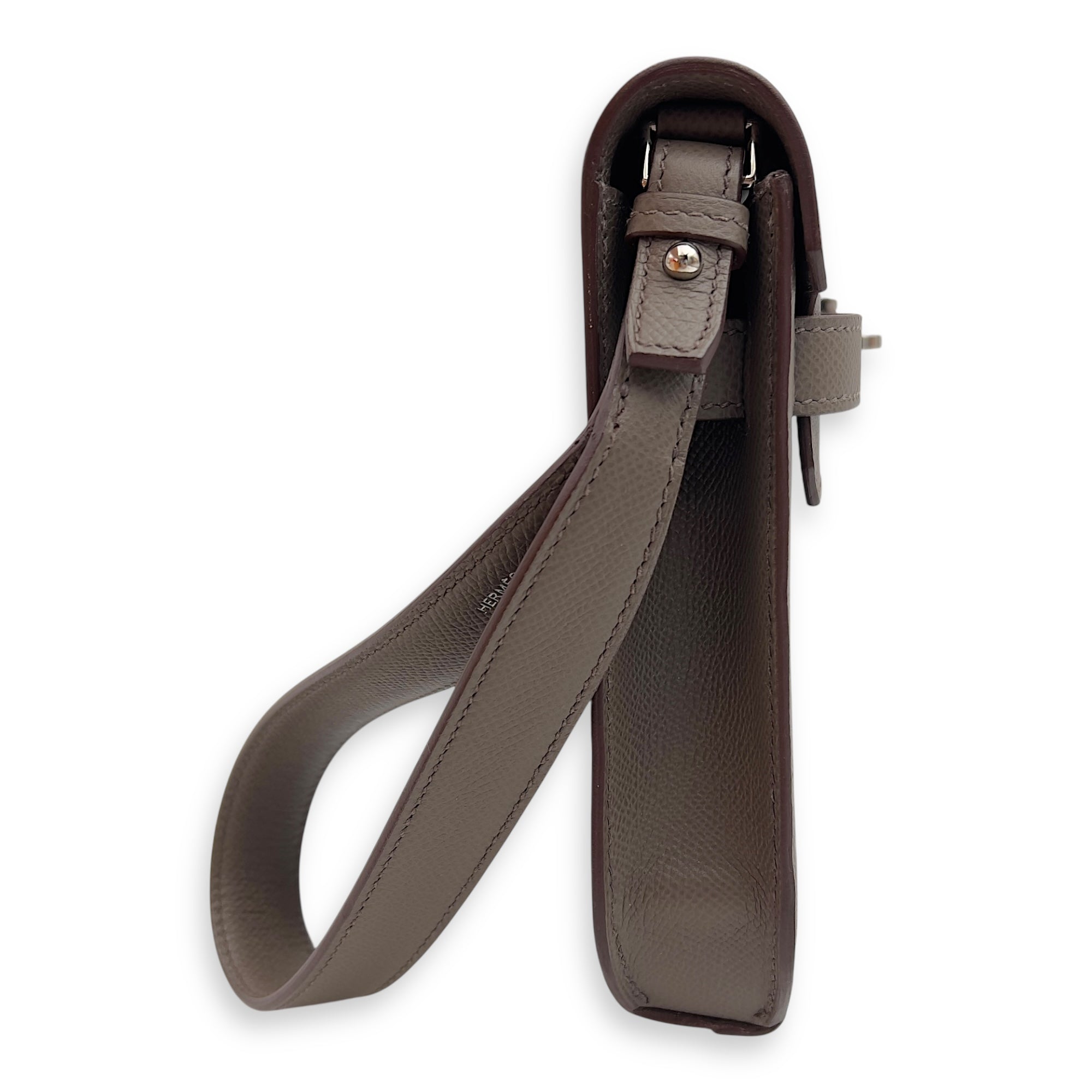 Hermès Kelly Depeches 25 Taupe Clutch in Epsom, Palladium hardware_5