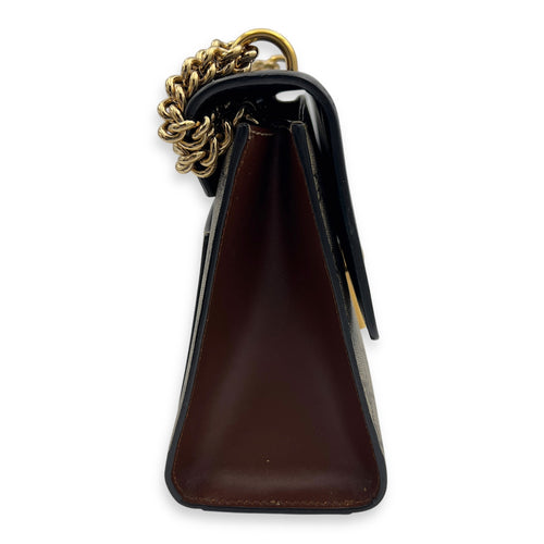 Gucci Padlock Shoulder Bag Brown in Coated Canvas, Gold hardware_5