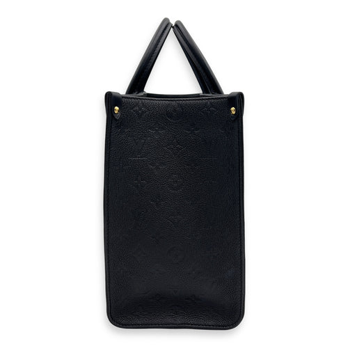Louis Vuitton OnTheGo MM Black Top Handle Bag in Empreinte Leather, Gold hardware_6