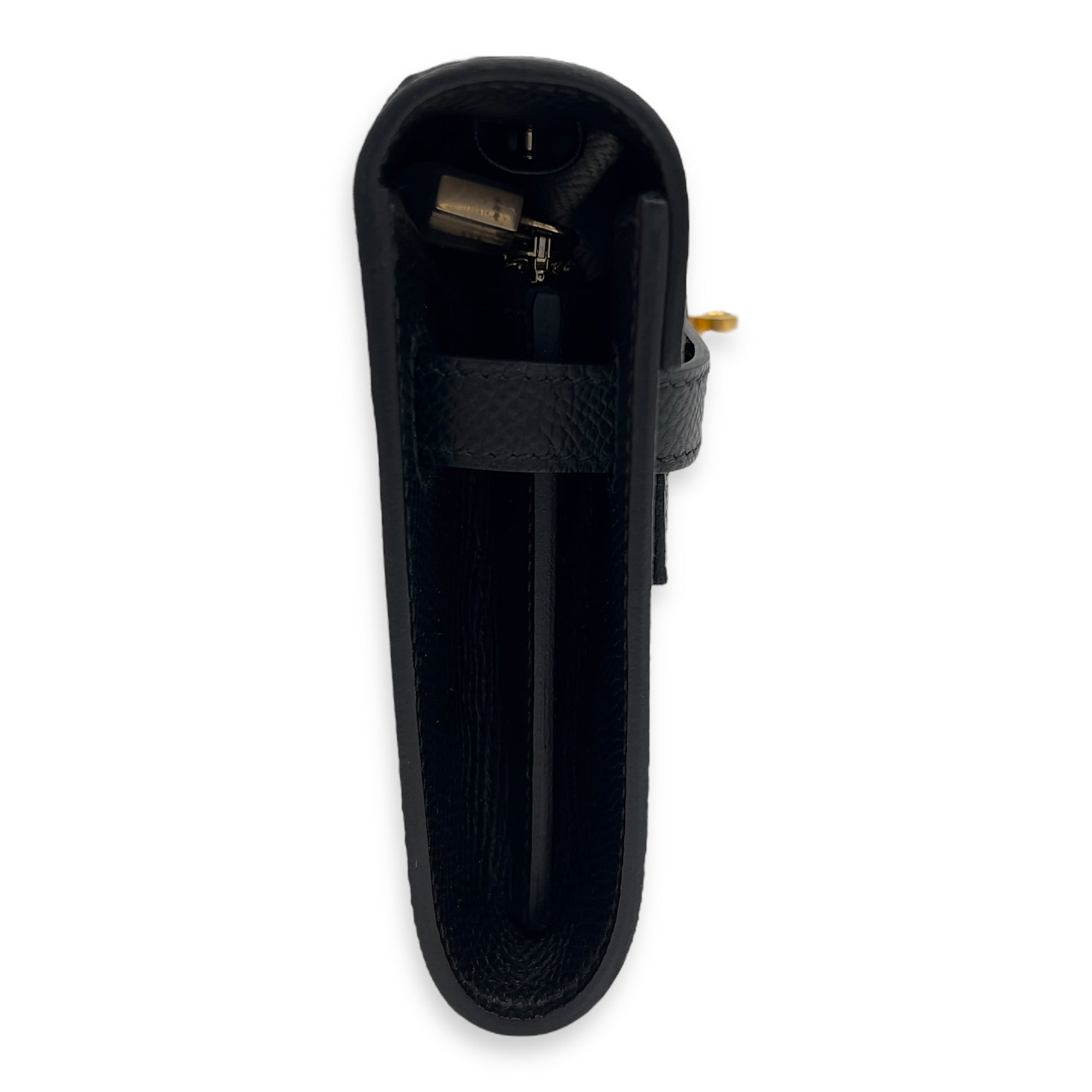 Hermès Kelly To Go Black in Epsom, Gold hardware_3