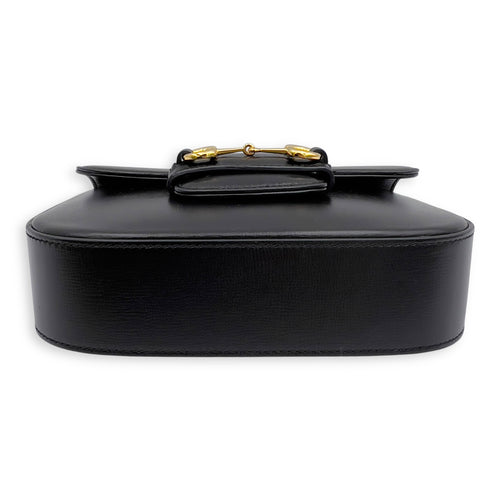 Gucci Horsebit 1955 Mini Black Crossbody Bag in Calfskin, Gold hardware_3