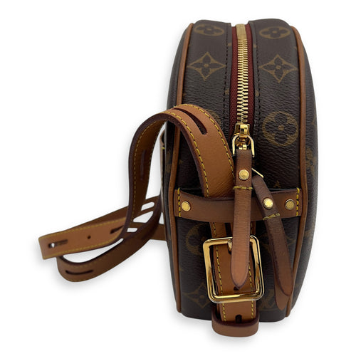 Louis Vuitton Boite a Chapeau MM Brown Crossbody Bag in Monogram Coated Canvas, Gold hardware_5