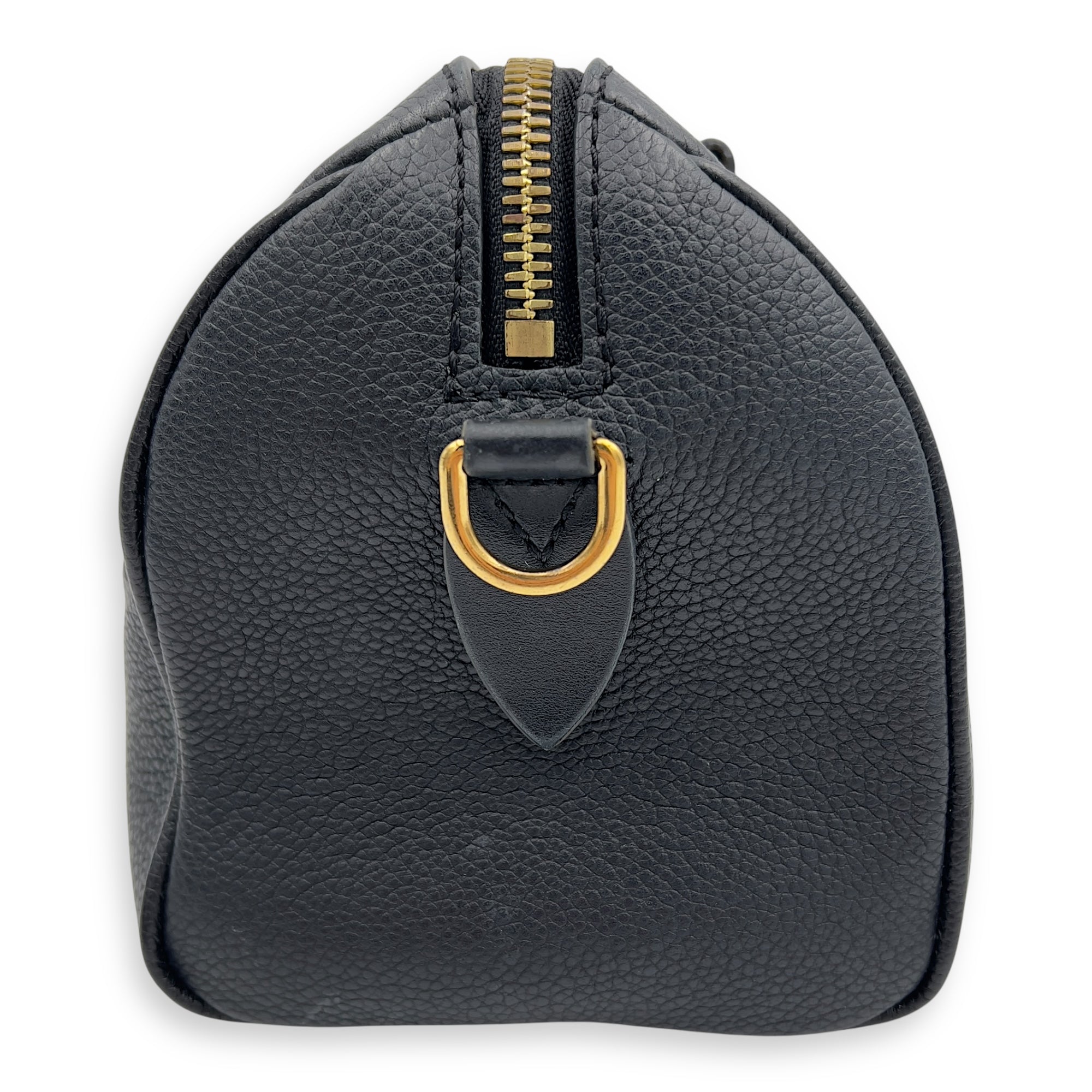 Louis Vuitton Speedy Bandouliere Top Handle Bag 20 Black in Empreinte Leather, Gold hardware_3