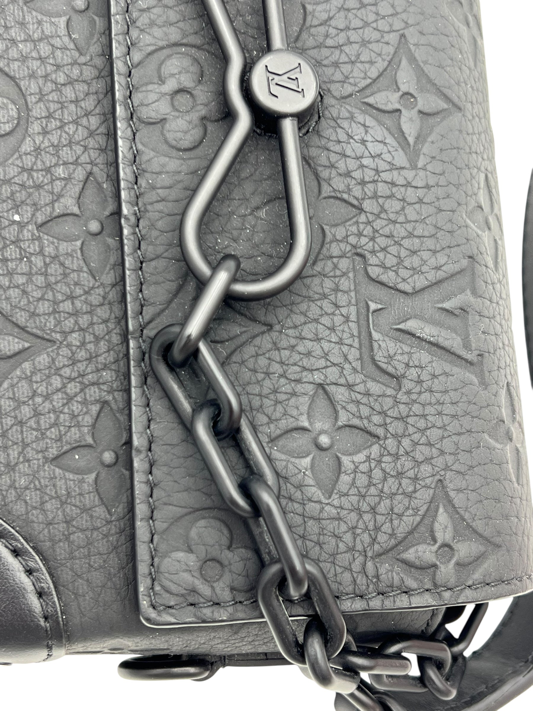Louis Vuitton Steamer Black Shoulder Bag in Empreinte Leather, Black hardware_3