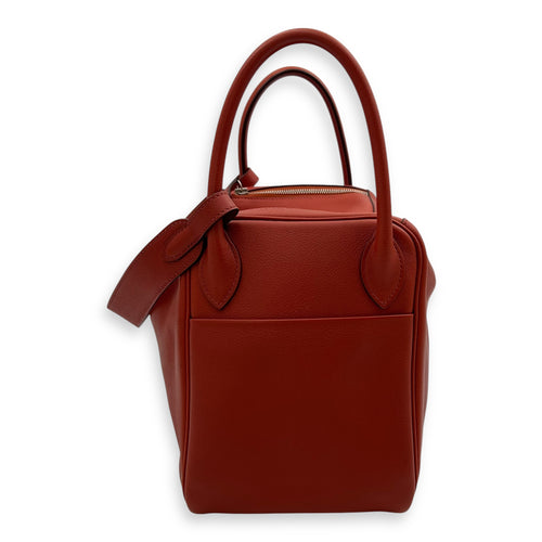 Hermès Lindy 30 Red Shoulder Bag in Clemence, Palladium hardware_3
