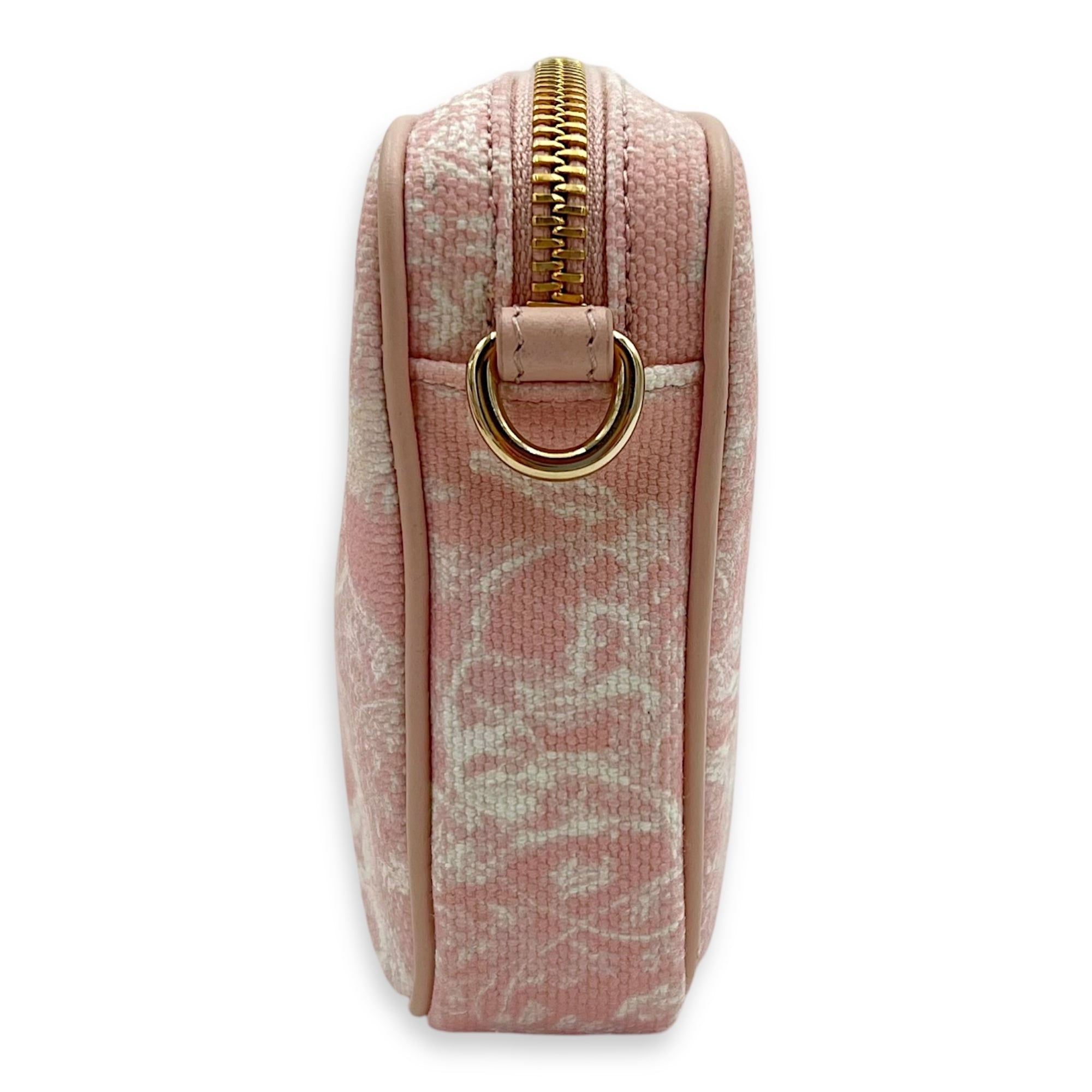 Dior Multi-pouch Crossbody Bag Pink in Canvas, Light Gold hardware_3