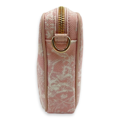 Dior Multi-pouch Crossbody Bag Pink in Canvas, Light Gold hardware_3