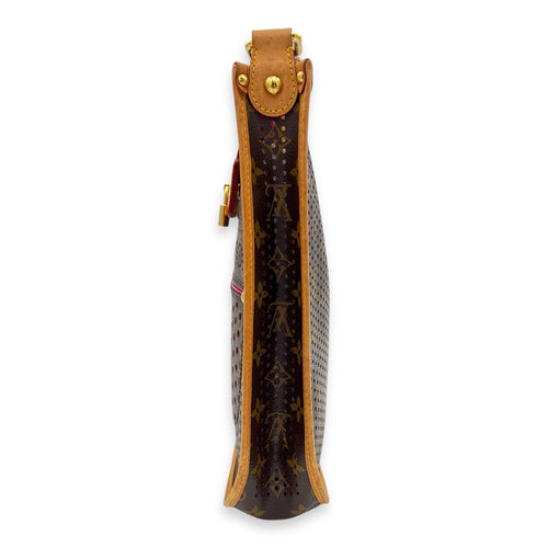 Louis Vuitton Perforated Musette Shoulder Bag Brown in Monogram Coated Canvas, Gold hardware_11