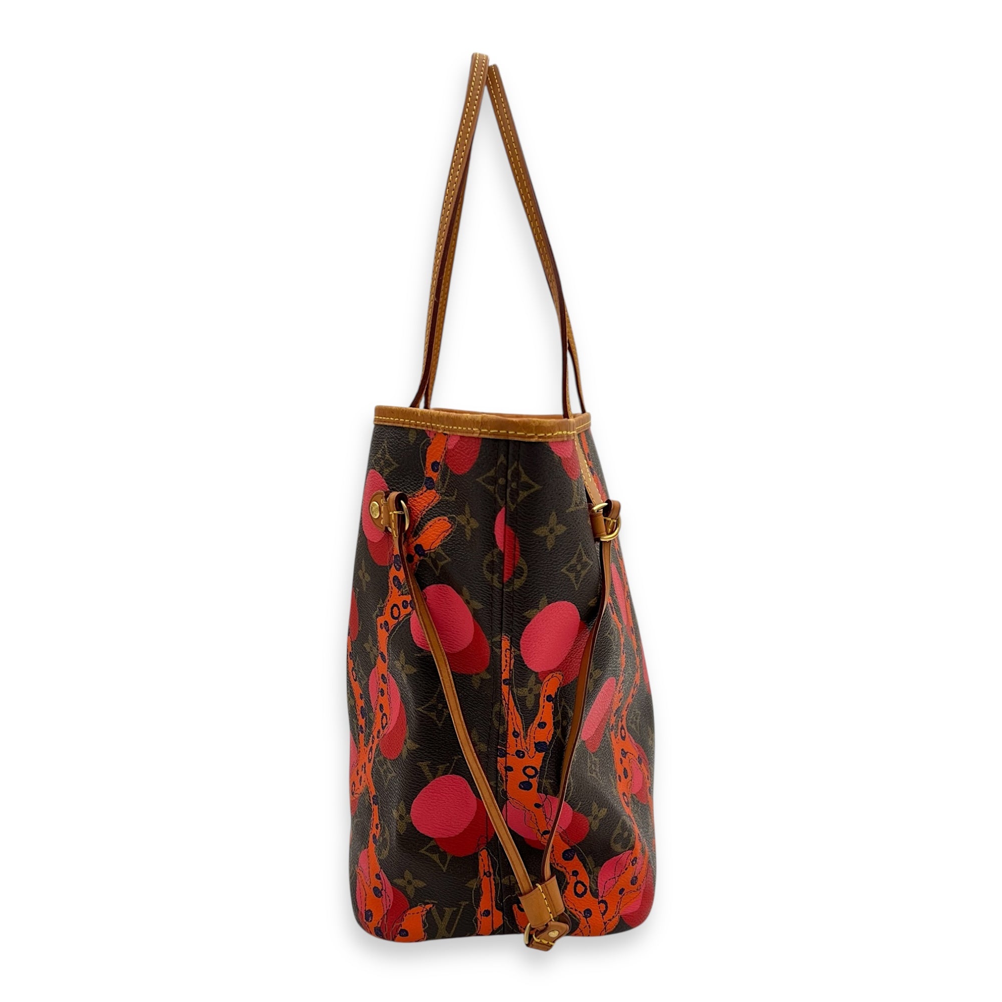 Louis Vuitton Neverfull MM Brown Tote Bag in Monogram Coated Canvas, Gold hardware_11